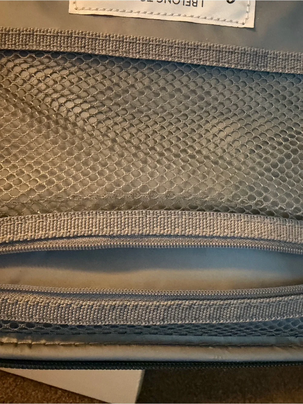Pottery Barn Kids Animal Print Lunch Bag - Light Blue & Green Trim